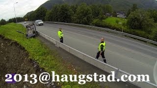 preview picture of video 'Car accident in Mosjøen, Norway - Filmed with DJI Phantom and GoPro'