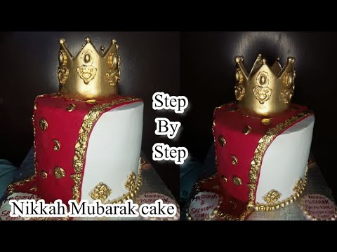 How to make nikkah cake at home || Nikkah cake |wedding cake tutorial