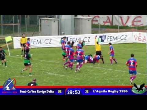 Highlights Femi-CZ VEA Rugby Rovigo Delta vs. Rugby L'Aquila 1936 14/04/2012