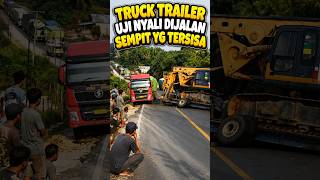 Download lagu uwiih, inilah momen sebuah truk trailer uji nyali dijalan sempit yg tersisa#feedshorts#shorts#truck mp3