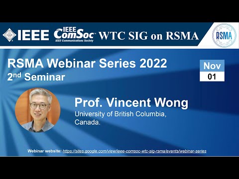 RSMA SIG Talk 10 - Prof. Vincent Wong