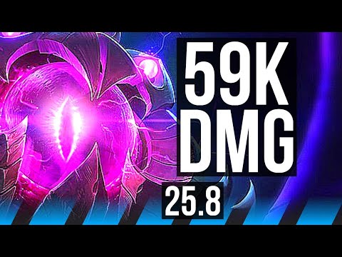 VEL'KOZ vs GALIO (MID) | 59k DMG | KR Master | 25.8