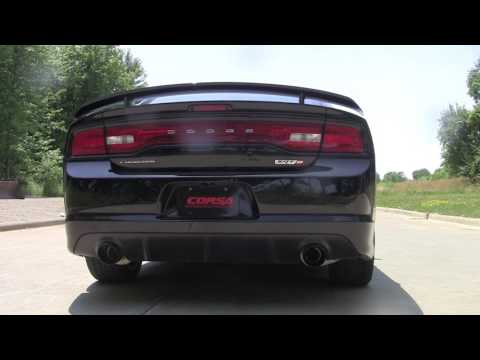 Corsa 12-14 Dodge Charger SRT-8 6.4L V8 Black Xtreme Cat-Back Exhaust