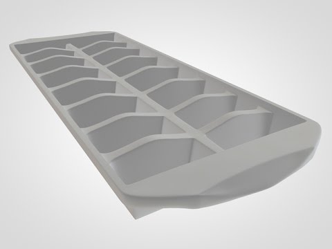 C4D Modelling Timelapse \\ Low-Poly Icecube Tray (SubD modelling)