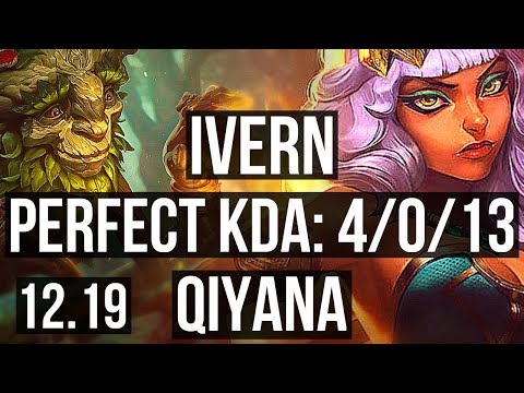 IVERN vs QIYANA (JNG) | 4/0/13, 2.4M mastery, 700+ games | KR Master | 12.19