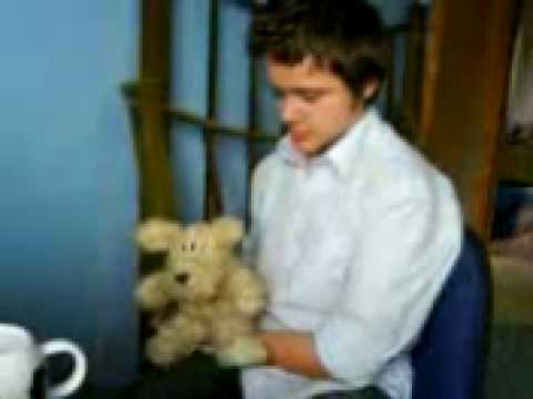 Archie (the dog) Steals Rupert (the bear).