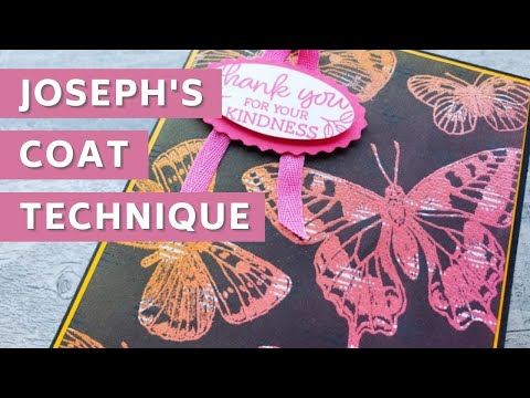 Joseph's Coat Technique Butterfly Card