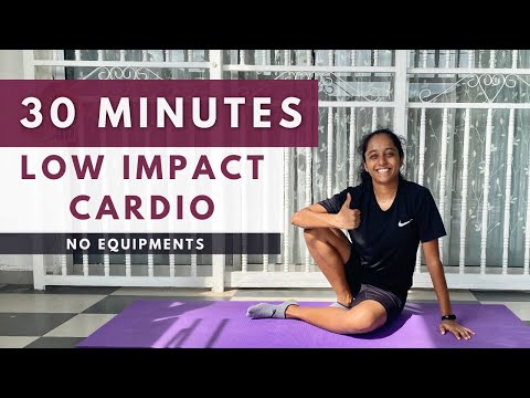 30 MIN LOW IMPACT CARDIO WORKOUT | No Equipment // Sweaty & Burn Calories - Kavitha Sivapragasam