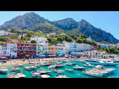 4K CAPRI Italy Walking Tour  🍋🇮🇹  Island of Capri ITALY travel Walk Amalfi Coast zone
