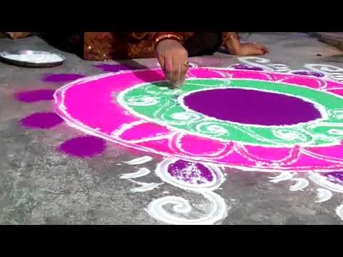make rangoli easy design....