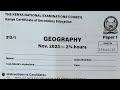 KCSE 2023 Geography Paper 1 Section A Questions And Answers Marking Scheme