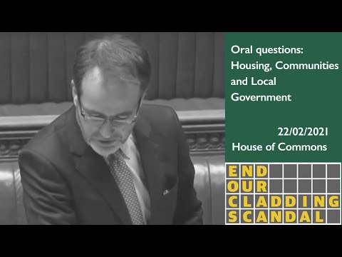 Cladding Crisis Funding - Chris Pincher - House of Commons - 22/02/21