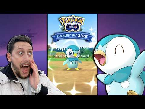 *Piplup Community Day Classic* BEST BACKGROUND! INSANE Shiny Luck and BRAND NEW HUNDO! (Pokemon GO)