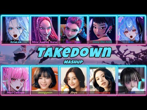 TAKEDOWN (K-Pop Demon Hunters) | MASHUP  [10 Singers] [HUNTRIX/TWICE/VTuber/Utaite]