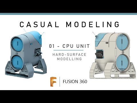 fusion 360 sci fi CPU unit - Chill and casual modeling _ Time lapse