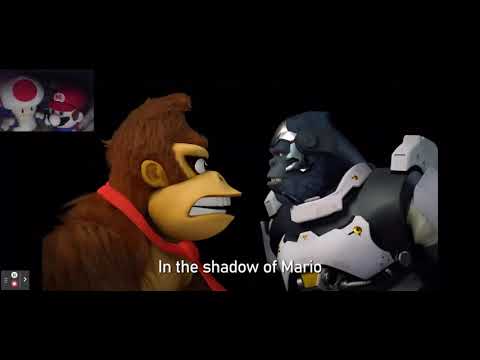 Toad and Nerd Mario Reacts to Donkey Kong Vs Winston Rap Battle!