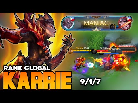 MANIAC! KARRIE BEST BUILD 2021 | TOP GLOBAL KARRIE GAMEPLAY | MOBILE LEGENDS✓