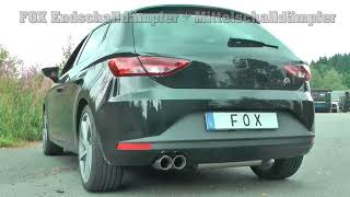 Video: Fox Edelstahl Sportauspuff-Komplettanlage ab Kat Seat Leon 5F 1.4l Video: Fox Edelstahl Sportauspuff-Komplettanlage ab Kat Seat Leon 5F 1.4l