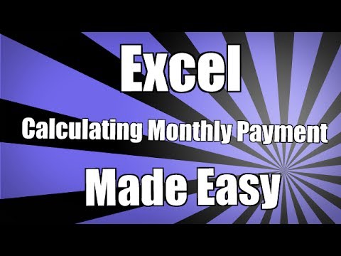 How To Calculate a monthly payment in Excel 2010 - Monthly Payment Formula in Excel 2010 2013 2016