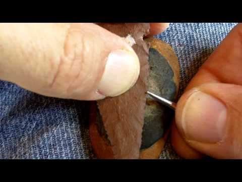 377 - Flintknapping Red Ceramic Tile 4/8 Edging