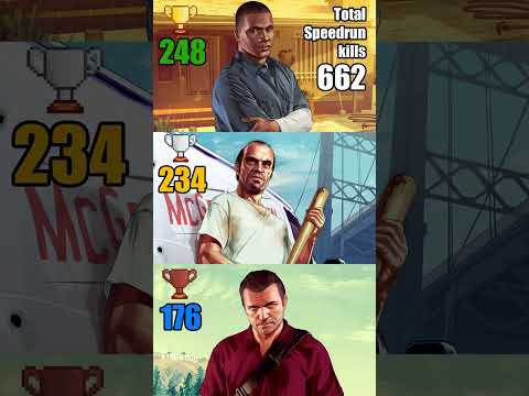 Kills In GTA 5 Speedrun VS Fewest Kills Run (Pacifist) - DarkViperAU