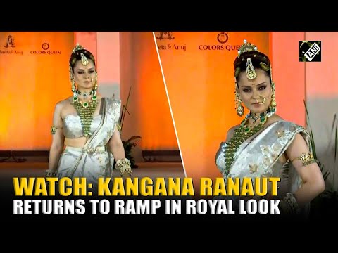 Watch Kangana Ranaut return to the ramp for 'Raabta by Rahul' in a bejeweled royal look