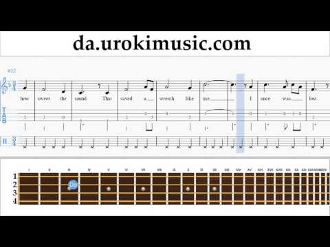 Lær At Spille Banjo (Irsk Tenor) Amazing - Grace Lektioner Sange Del#2 um-b246