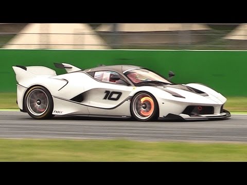 Ferrari FXX K In Action at Monza for the First Time!! - Downshifts, Flames, Glowing Brakes More!!