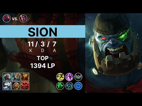 Sion Top vs Darius - 1394 LP Challenger - EUW 15.11
