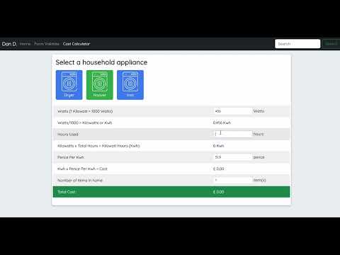Cost Calculator - Javascript