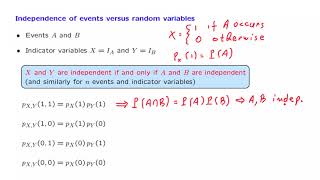 S07.3 Independence of Random Variables Versus Independence of Events