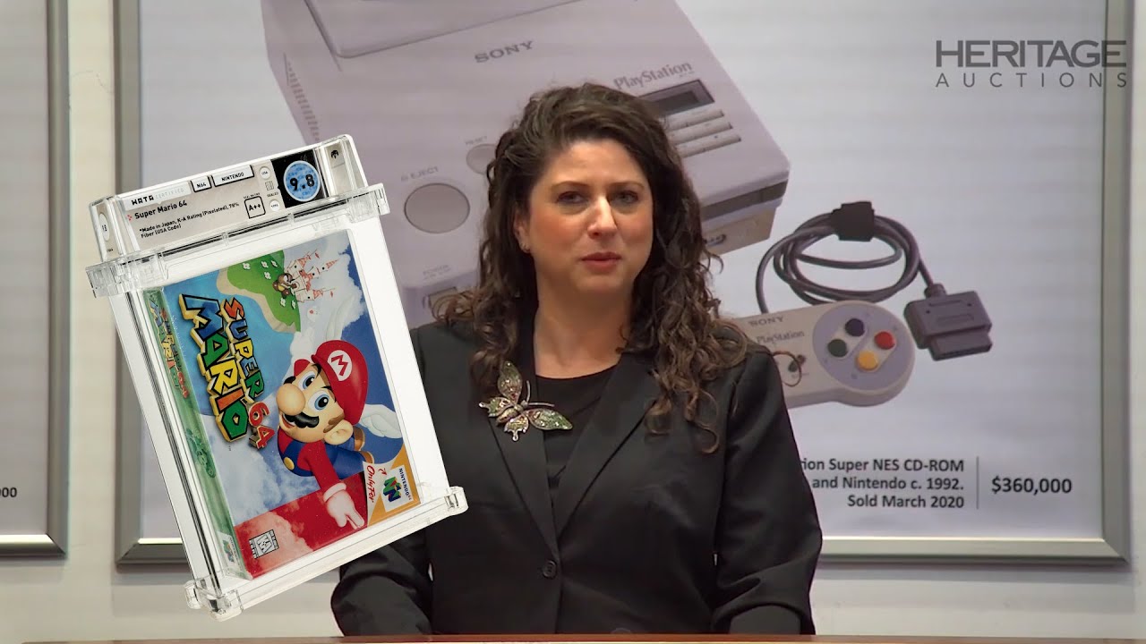 Watch a sealed copy of Super Mario 64 sell for $1.56 million!