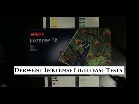 Derwent Inktense Lightfast Tests and Results