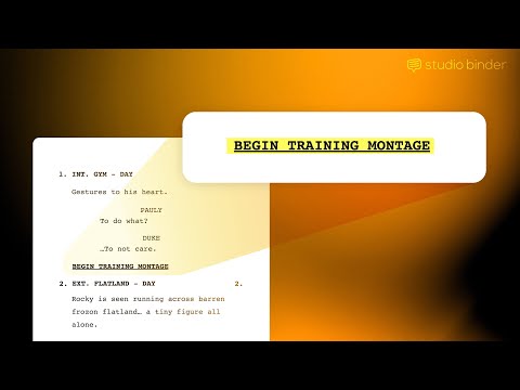 How to Write a Montage in a Screenplay | How to Format a Screenplay