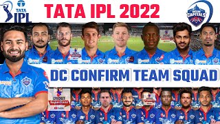 TATA IPL 2022 Delhi Capitals Confirm Team Squad Announced | DC All Player List 2022, New Team Squad