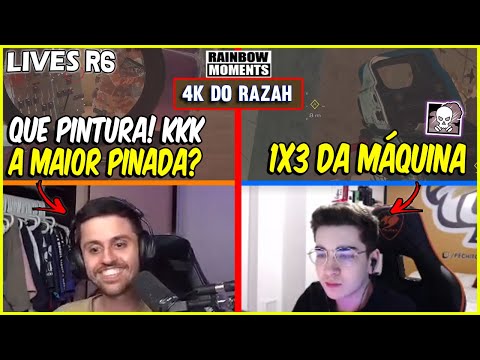 4K CLUTCH DO RAZAH, CLUTCH 1x3 DO PECHITAO, PINADA MONSTRUOSA DO RAZÃO - MELHORES MOMENTOS LIVES R6