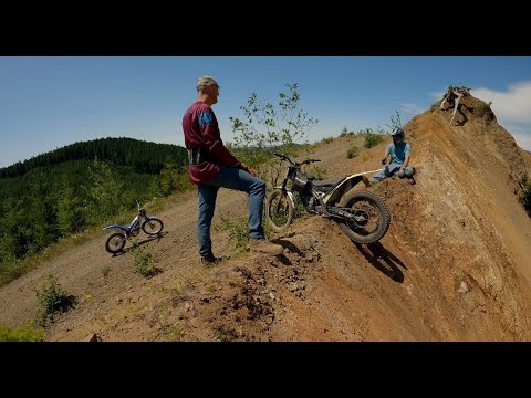 Hillclimbing and Finding New Trails on the Trials Bikes - TRS Xtrack