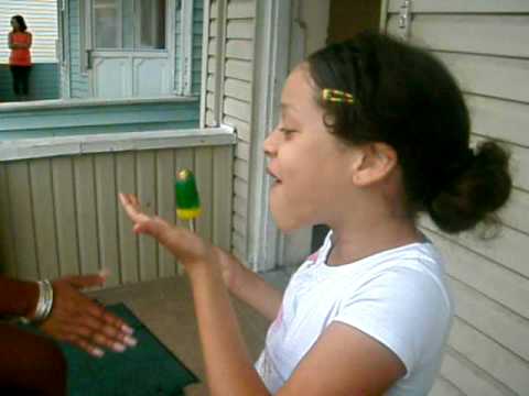 A hobo and her first ice cream