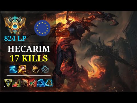 Hecarim Jungle vs Evelynn - 17 kills - Viking Anton - EUW Challenger (824 LP)