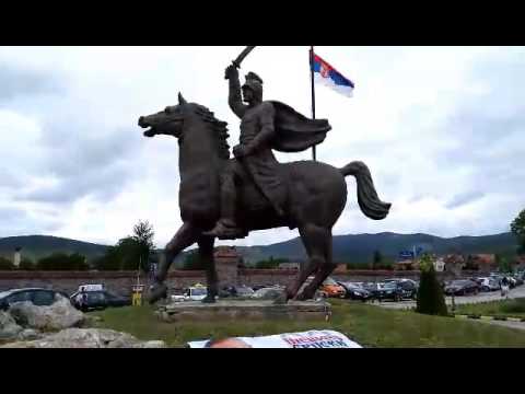 The Monument to Serbian Knight Milos Obilic in Gracanica