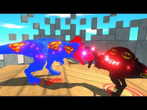 SUPERMAN with SPIDERMAN TEAM DEATH RUN - Animal Revolt Battle Simulator