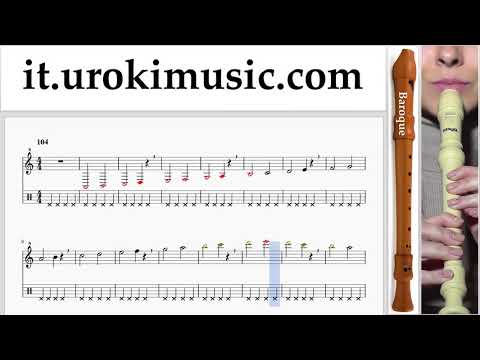 Lezioni di Flauto Dolce B. Shakira - Me Enamoré Tutorial Spartito Parte#1 um-i276