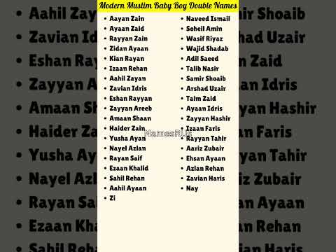 Modern Muslim Boy Double Names 👶👦#shorts #shortvideo #muslimnames #doublenames