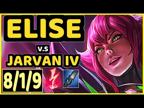 ANDA (ELISE) vs JARVAN IV - 8/1/9 KDA JUNGLE GAMEPLAY - NA Ranked GRANDMASTER