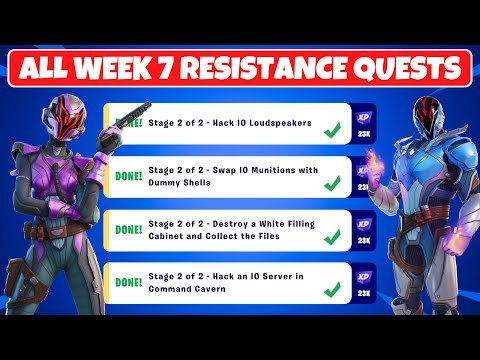 All Week 7 Resistance Quests Challenges Guide - Fortnite Chapter 3 Season 2