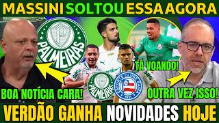 SEXTA MOVIMENTADA no PALMEIRAS! MASSINI VAZOU EXCELENTE NOVIDADE DO VERDÃO.