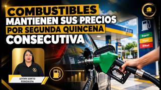 Combustibles mantienen sus precios por segunda quincena consecutiva