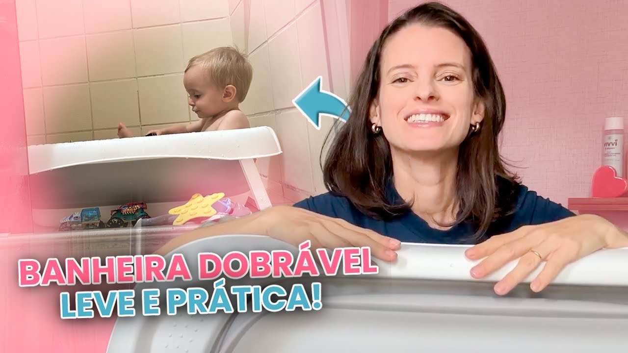 Banheira dobrável no enxoval do bebê - Prática e compacta!