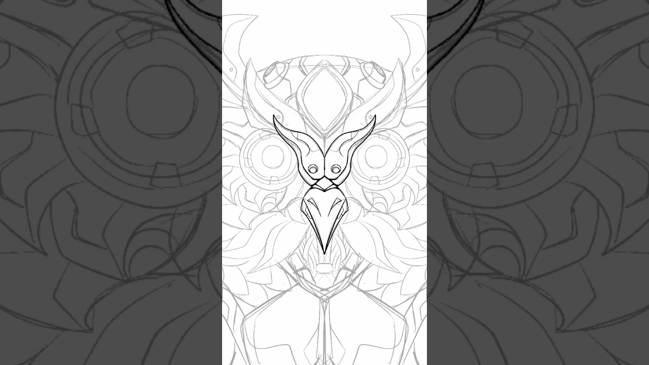 Mecha Owl (timelapse drawing by koyung) #art #illustration #design #artwork #vector #owl  #animal