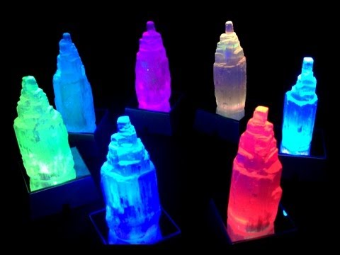 Selenite Towers Rainbow LED Light Up ~ Incredible Science